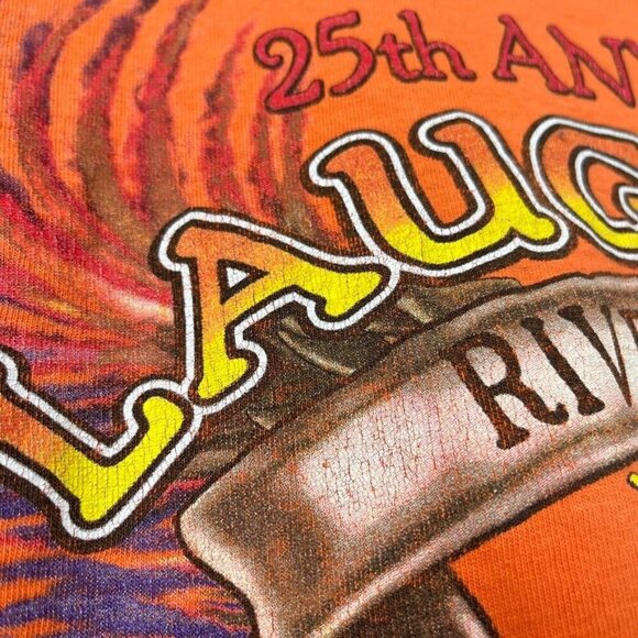 2007 Laughlin Nevada River Run Graphic Tee Mens L - XL Distressed Harley Biker - Picture 3 of 8